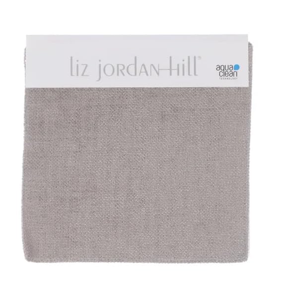 Liz Jordan-Hill Fabric by The Yard - Grey Upholstery Fabric Polyester Blend with Aquaclean Technology - Reupholstery Sewing Material - Spirit
