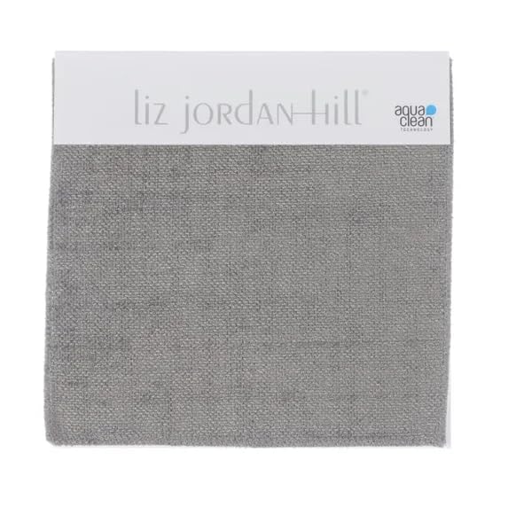 Liz Jordan-Hill Fabric by The Yard - Grey Upholstery Fabric Polyester Blend with Aquaclean Technology - Reupholstery Sewing Material - Spirit