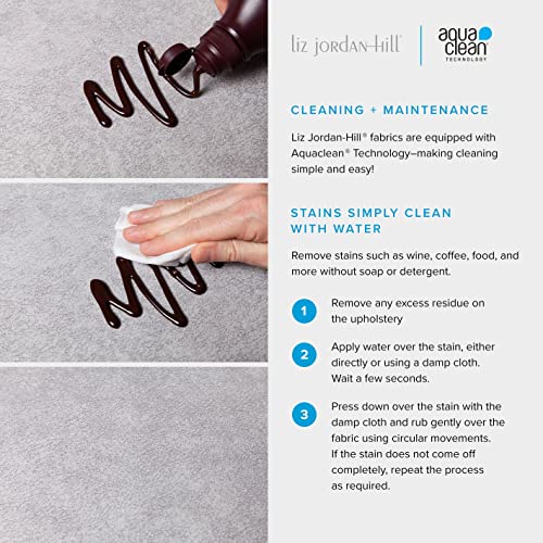 Liz Jordan-Hill Luxury Microsuede Fabric Pet-Friendly Water Cleanable Stain Resistant Aquaclean Upholstery Fabric for Furniture and DIY Projects AC Daytona