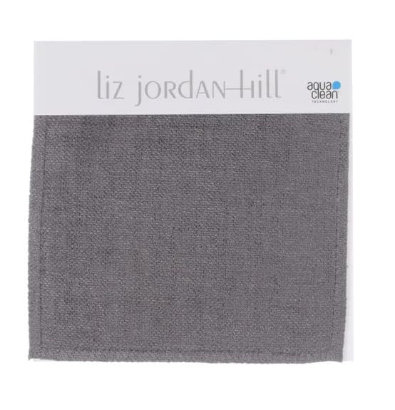 Liz Jordan-Hill Fabric by The Yard - Grey Upholstery Fabric Polyester Blend with Aquaclean Technology - Reupholstery Sewing Material - Spirit