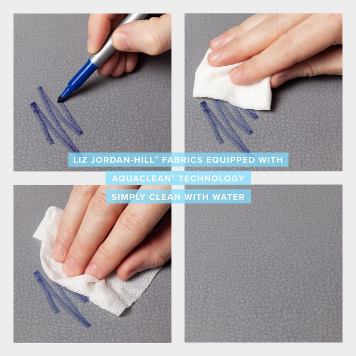 Liz Jordan Hill Luxury Brindle Upholstery Fabric by The Yard Pet Friendly Water Cleanable Stain Resistant Aquaclean Material for Furniture and DIY Ac Marina