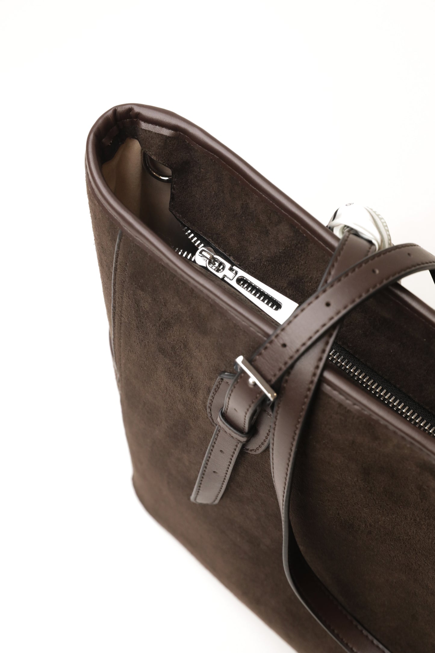 Liz Jordan-Hill Luxury Upcycled Suede Leather Carryall Tote Shoulder Bag