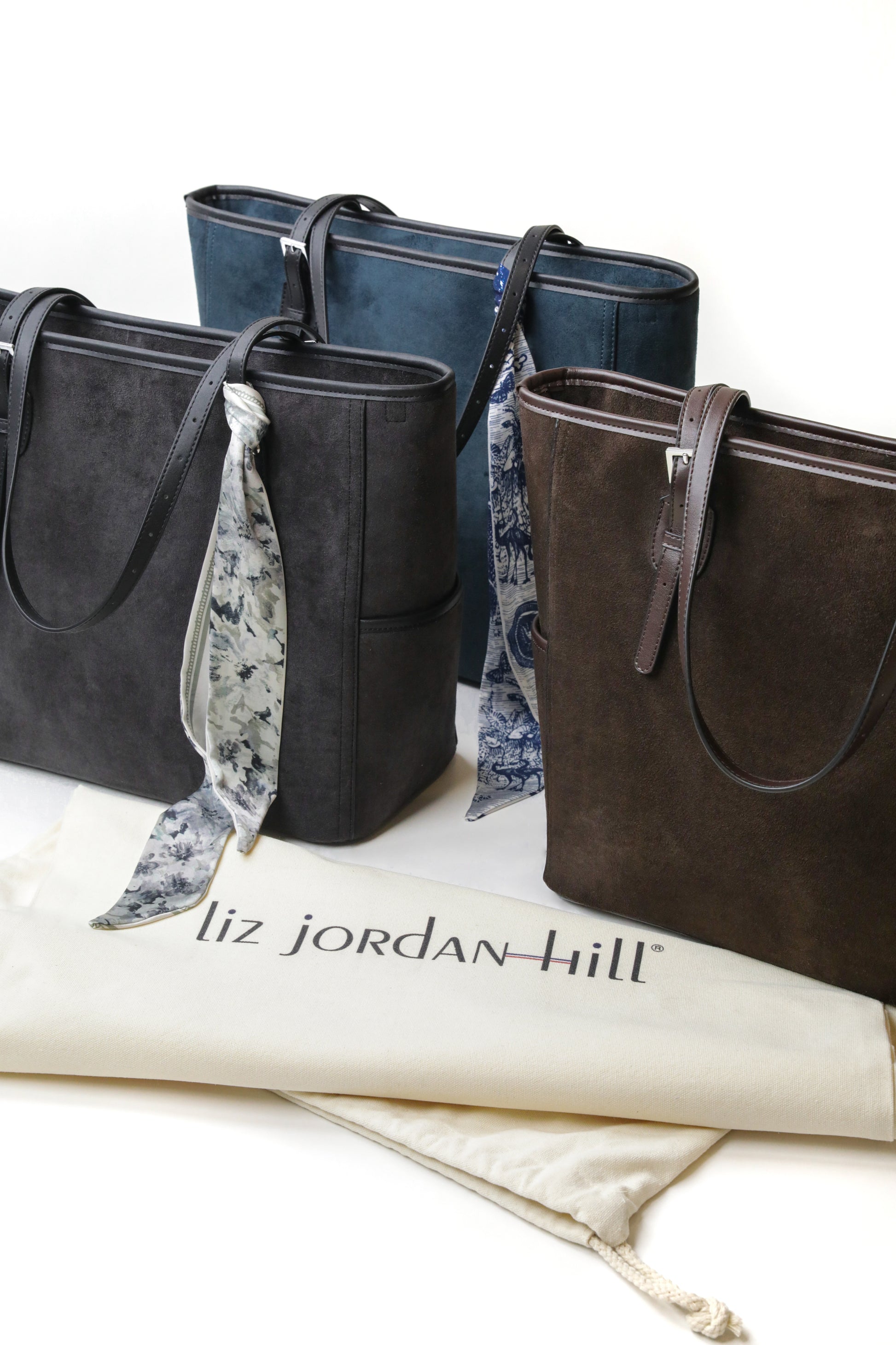 Suede discount tote handbags