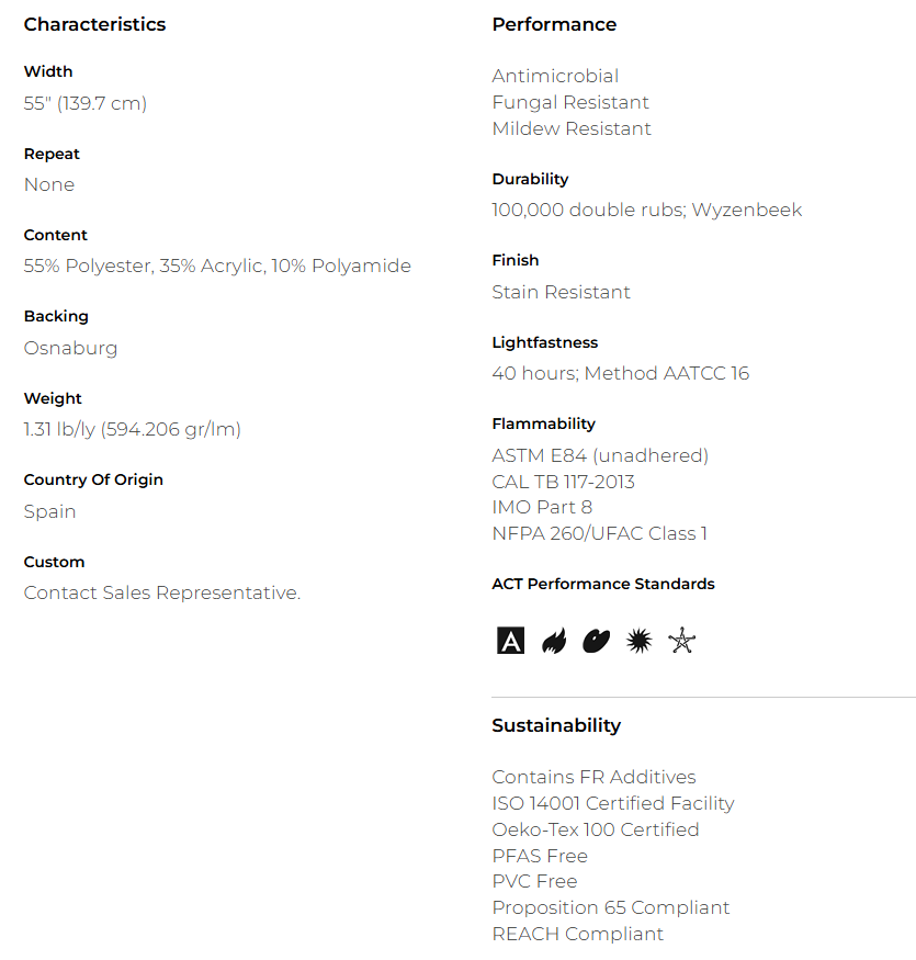 AC Marina Stain Resistant Brindle Upholstery Fabric by The Yard